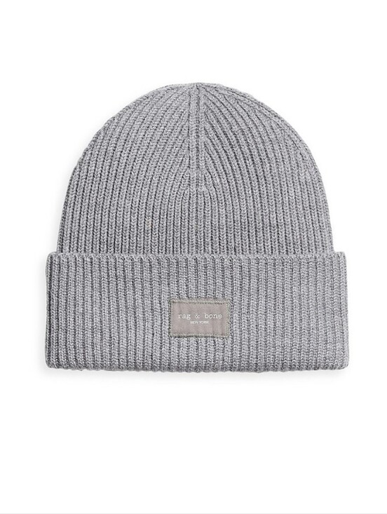 rag & bone Other - Rag & Bone Light Gray Ribbed Knit Cuff Beanie. NWT Gifts Fall Winter